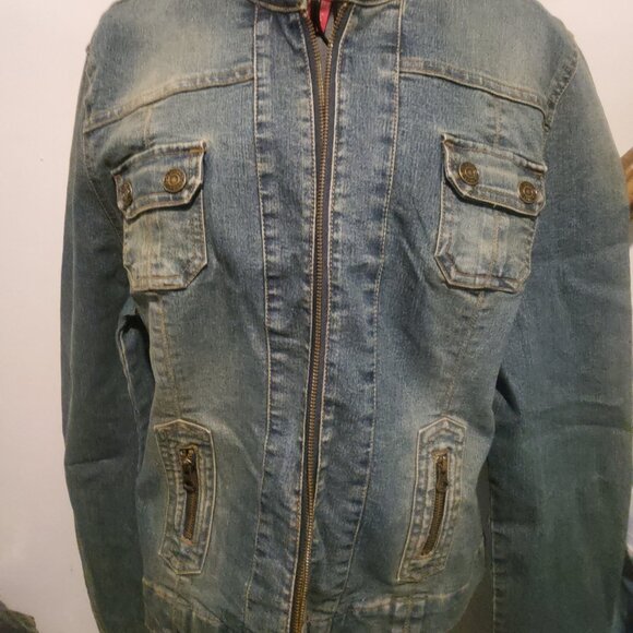 GLO JEANS Jackets & Blazers - JEAN JACKET BY   GLO JEANS  SIZE  XL  SALE